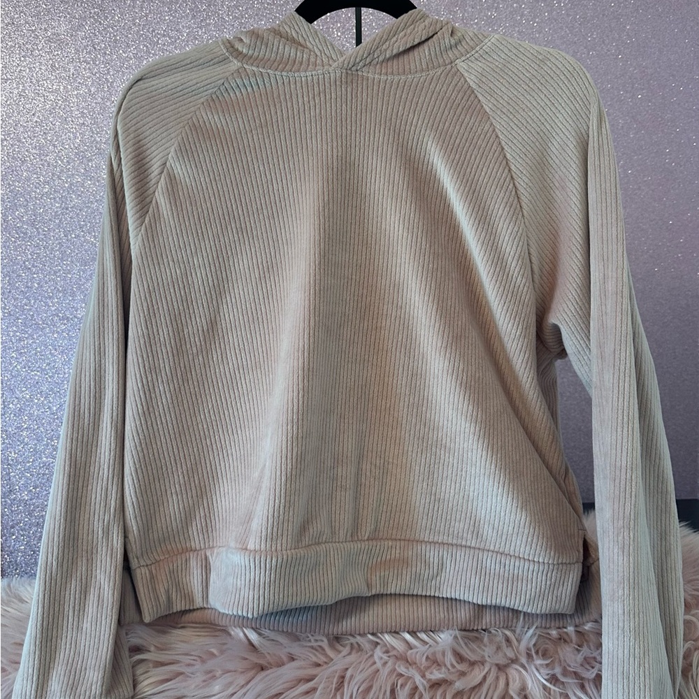 All in Motion Light Pink Ribbed Hoodie
